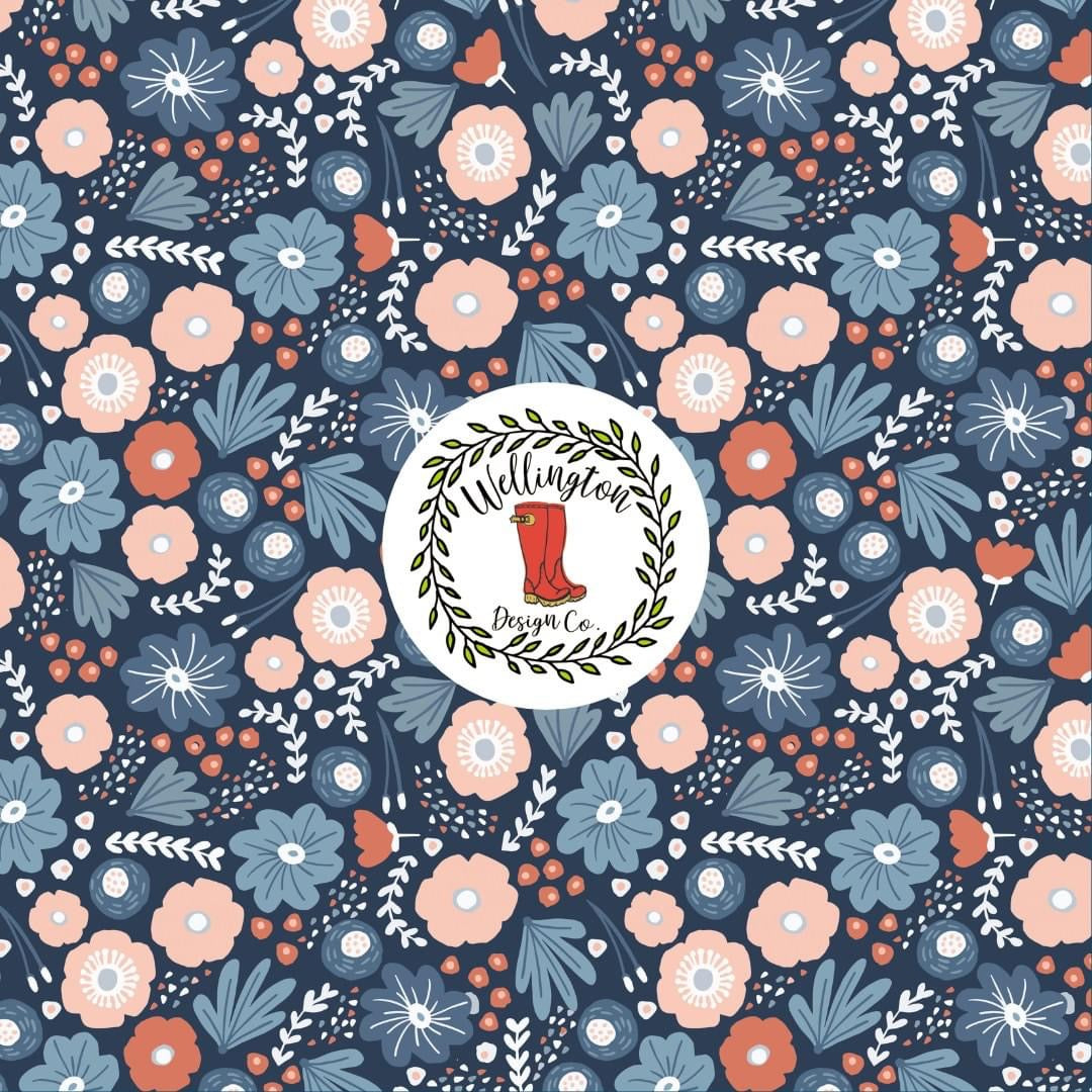 Light Blue Floral Dress by Wellie Kate