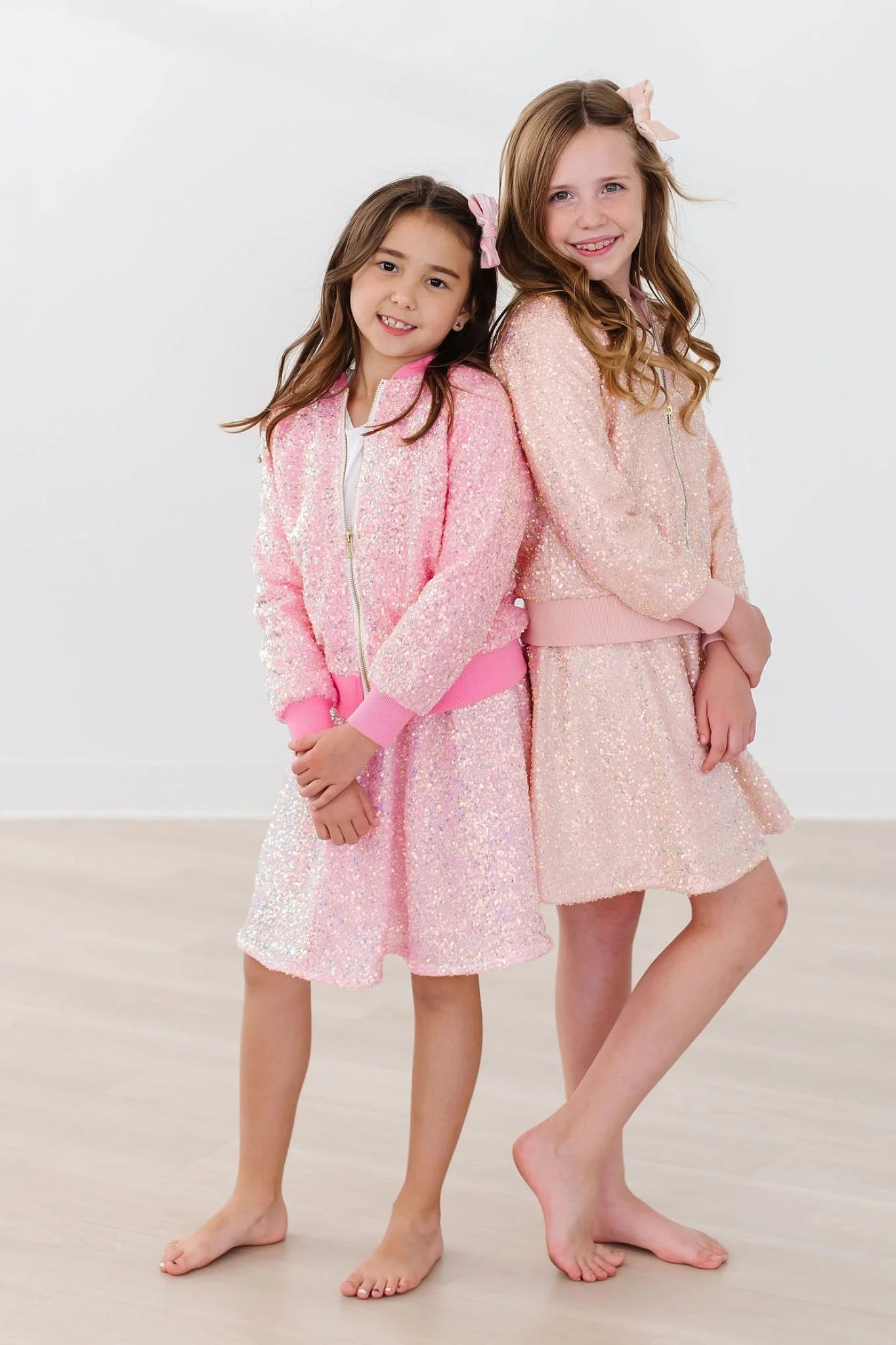 Peach Sequin Jacket by Mila & Rose