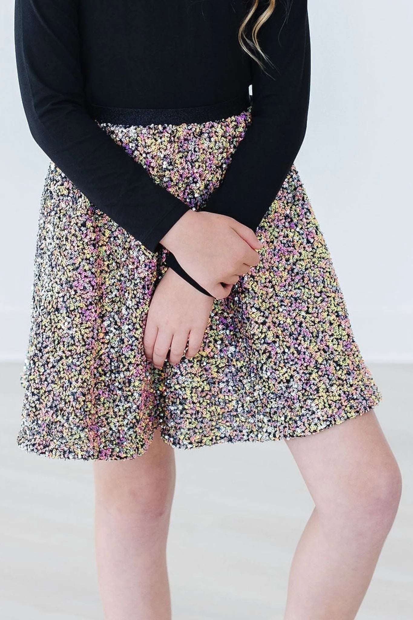 Rainbow Sequin Twirl Skirt by Mila & Rose
