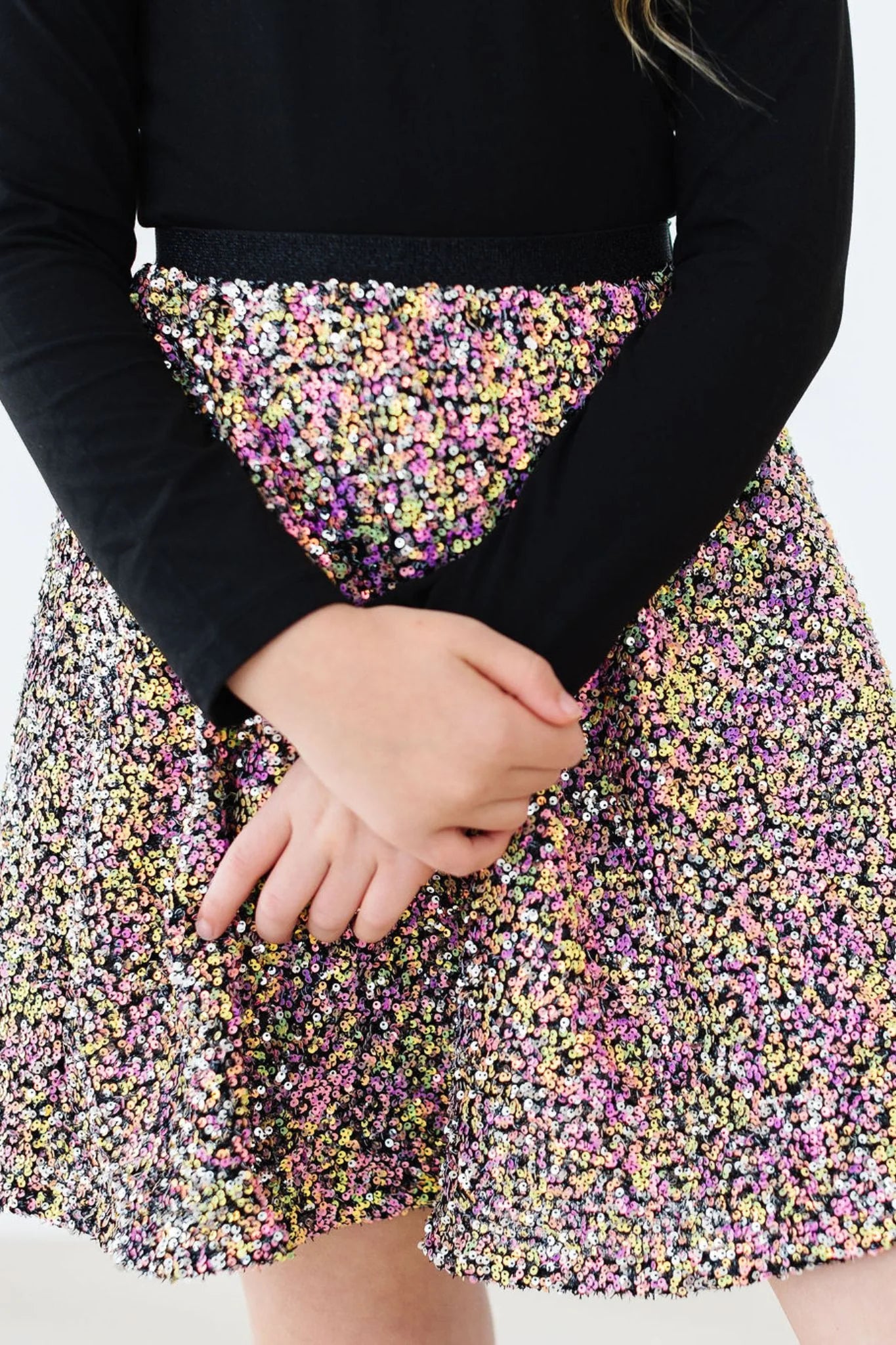 Rainbow Sequin Twirl Skirt by Mila & Rose