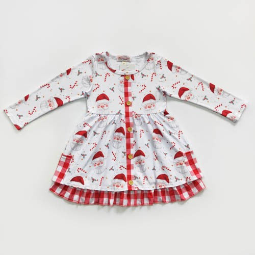 Santa Peppermint Dress by Clover Cottage