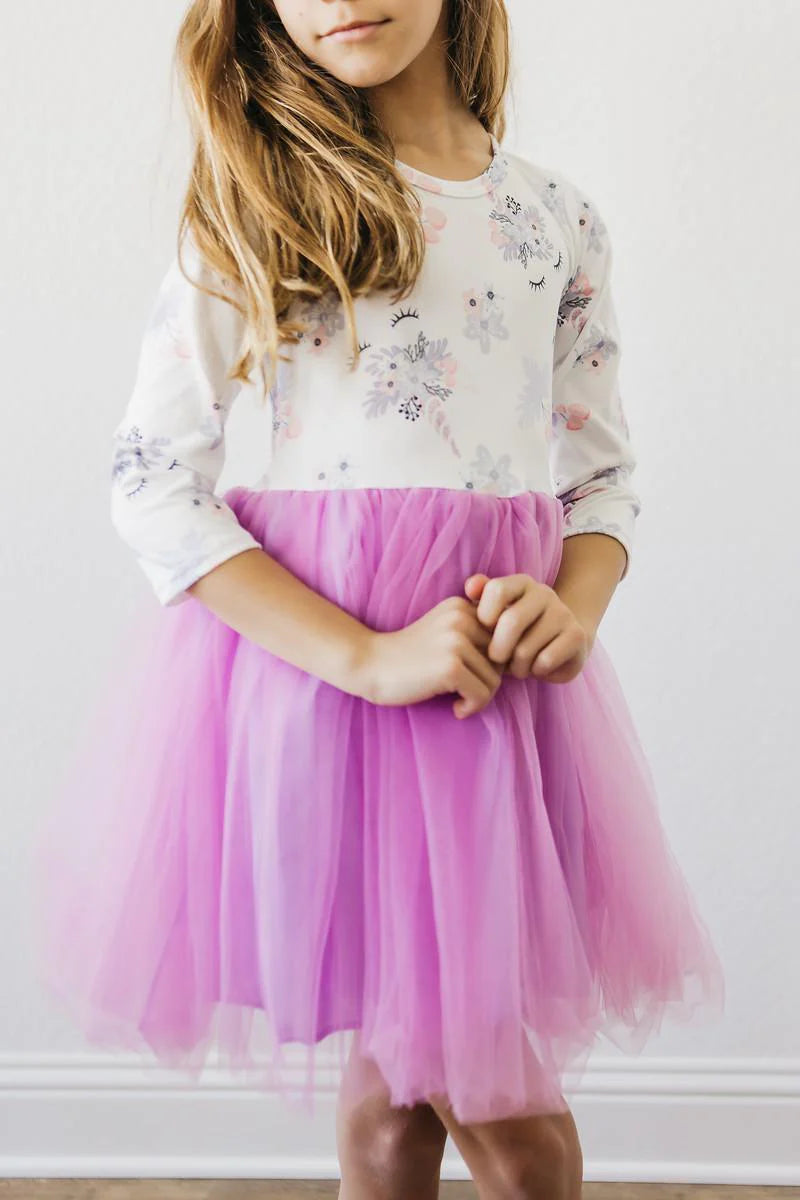 Lilac Unicorn Dream Tulle Dress by Mila & Rose