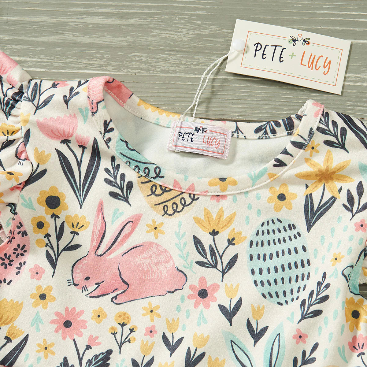 (Preorder) Bunnies in Bloom Pant Set by Pete + Lucy