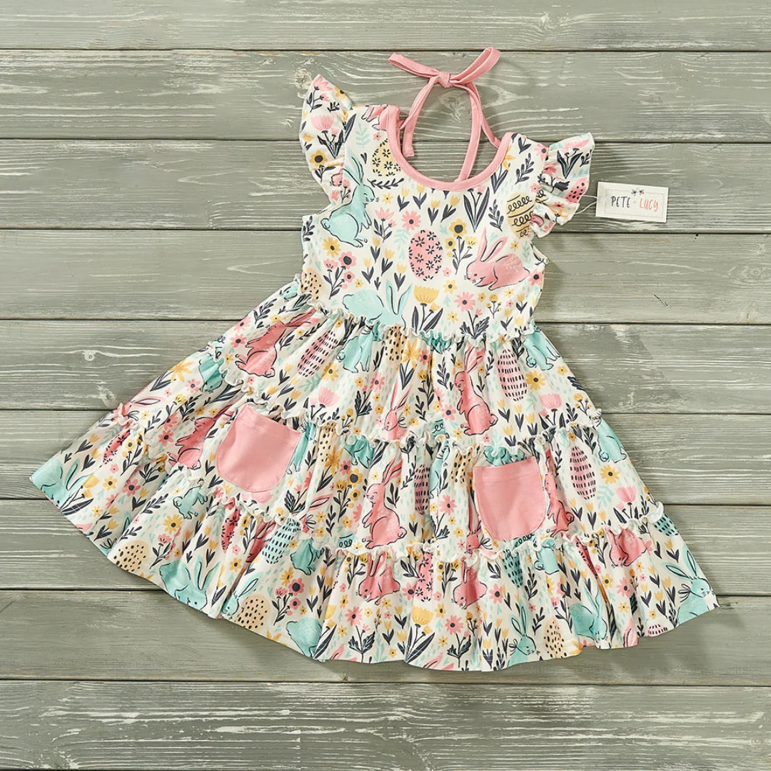 (Preorder) Bunnies in Bloom Dress by Pete + Lucy