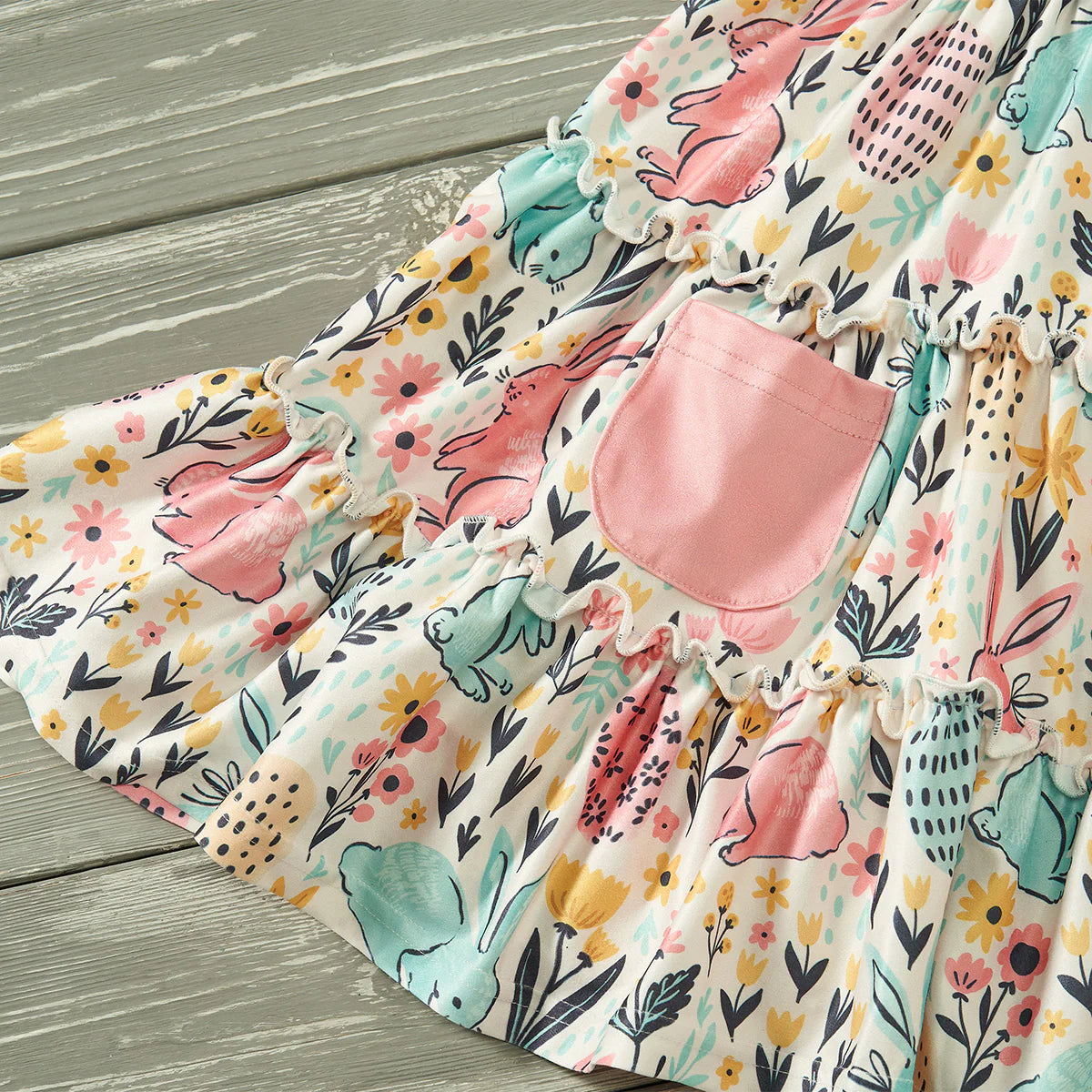 (Preorder) Bunnies in Bloom Dress by Pete + Lucy