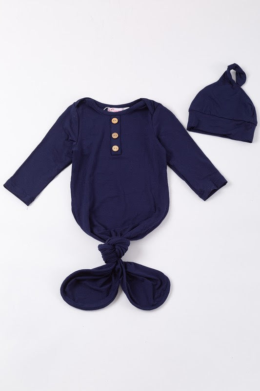 (NB to 6 mos) Bamboo Infant Gown by Clover Cottage