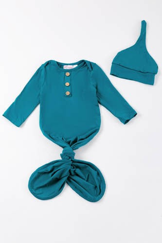 (NB to 6 mos) Bamboo Infant Gown by Clover Cottage