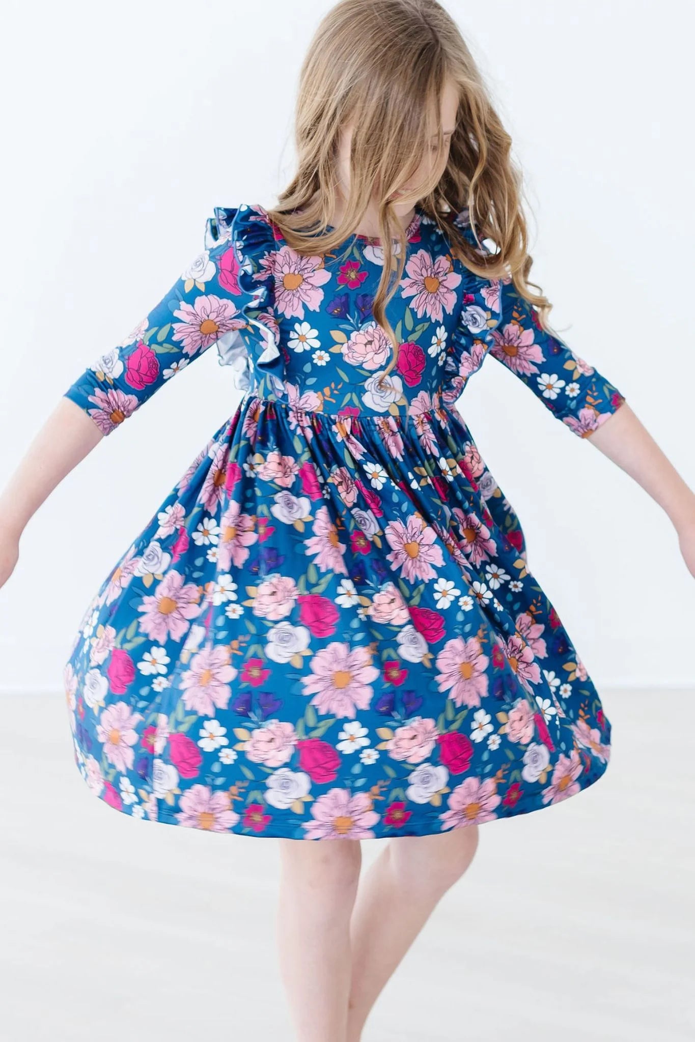 Vintage Garden Ruffle Twirl Dress by Mila & Rose