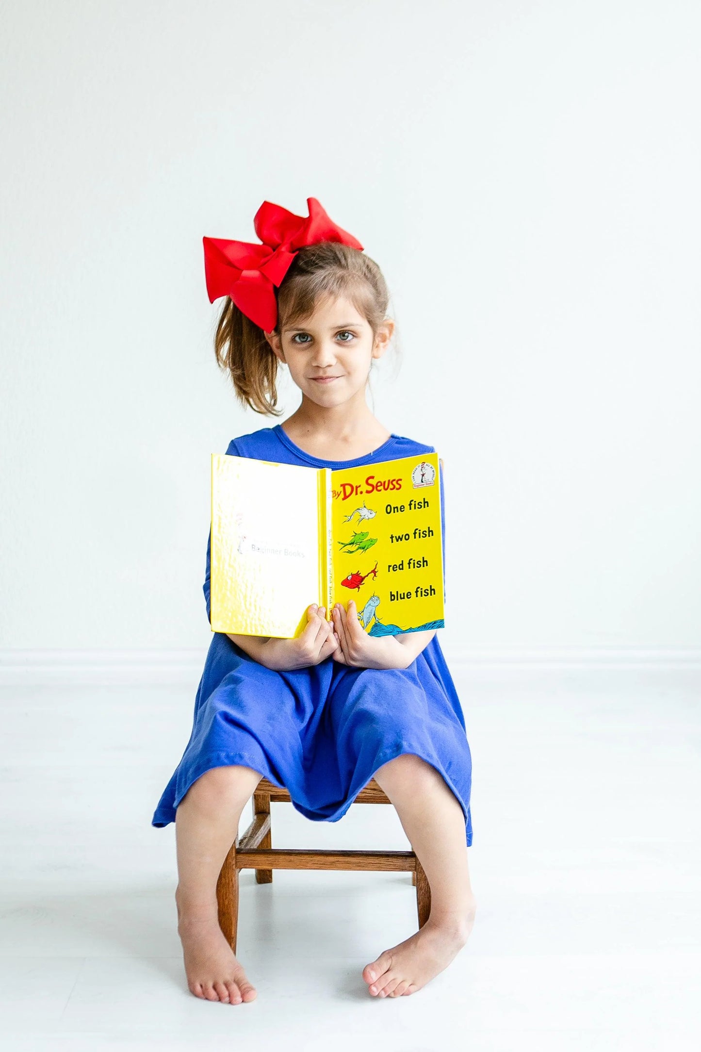 Royal Blue 3/4 Sleeve Pocket Twirl Dress by Mila & Rose