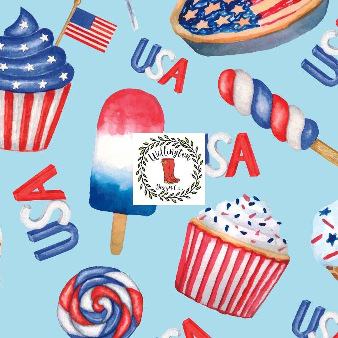 Americana Treats Infant Romper by Wellie Kate