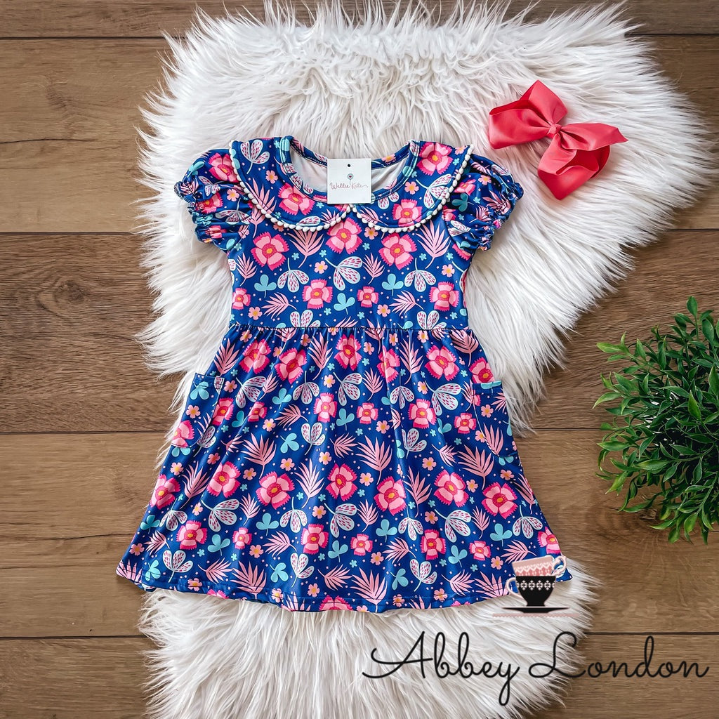 Pink Floral Dress by Wellie Kate