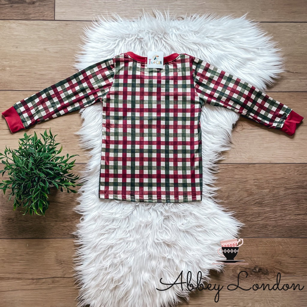 Red Plaid Pocket Tee by TwoCan