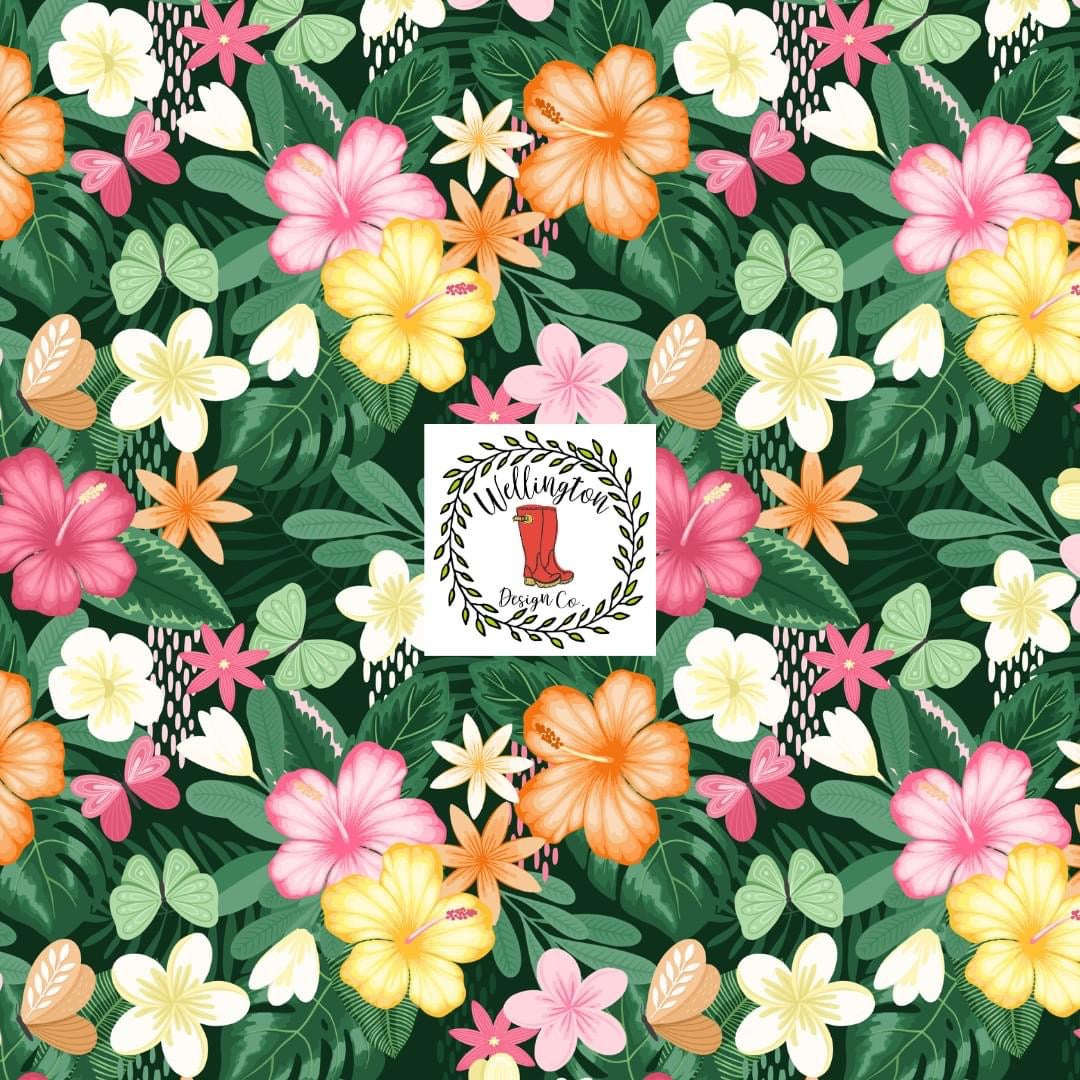 Island Blossoms Shorts Romper by Wellie Kate