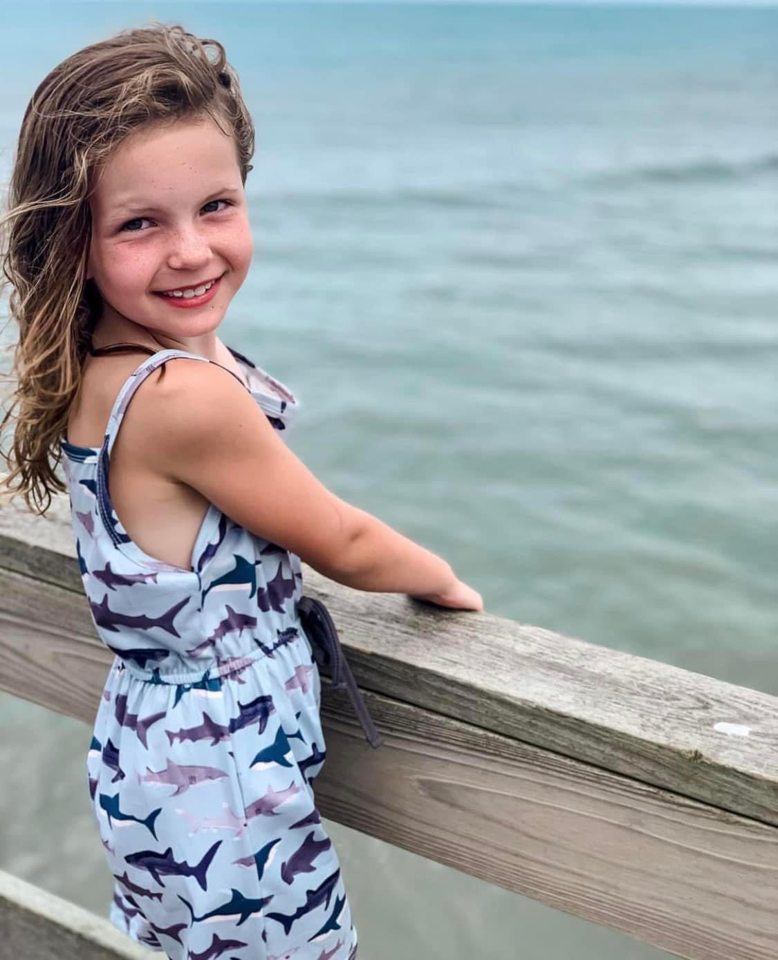 Swimming with Sharks Romper by TwoCan