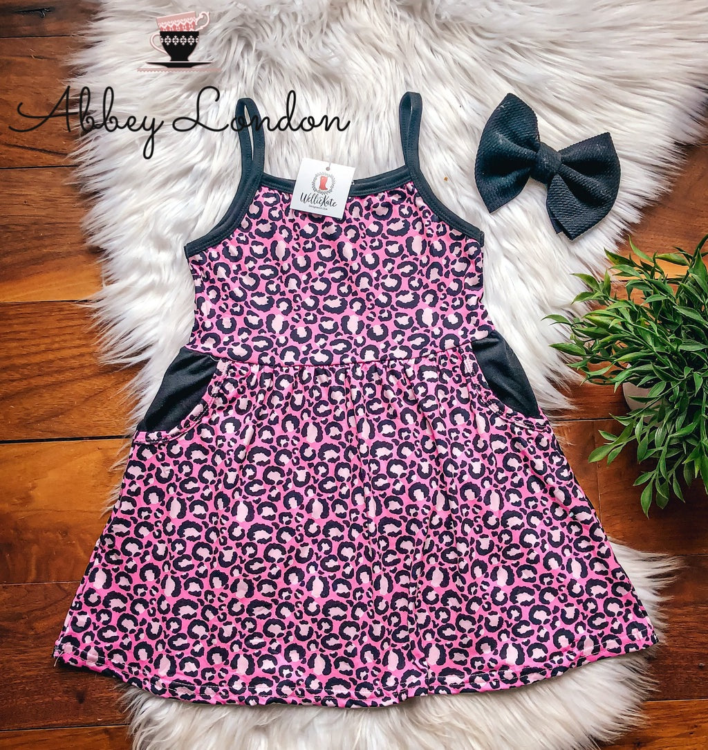 Pink Leopard Dress by Wellie Kate