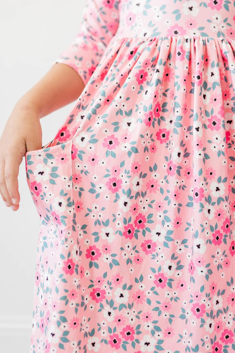 Azalea 3/4 Sleeve Pocket Twirl Dress by Mila & Rose