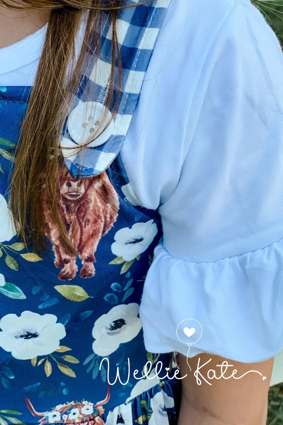 Wellie Kate Sweet Highland Cows Twirl Dress