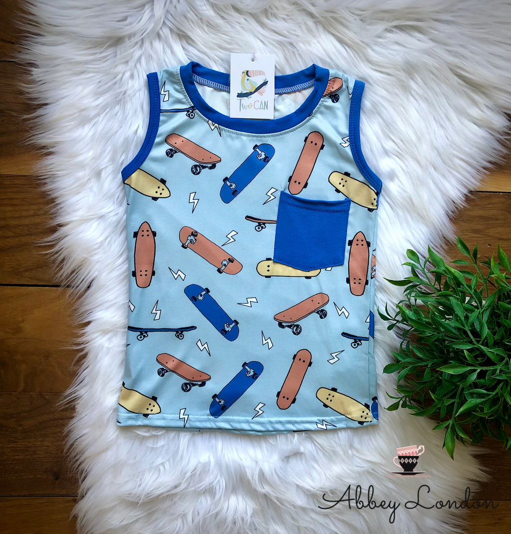 Skater Boy Pocket Tank by TwoCan