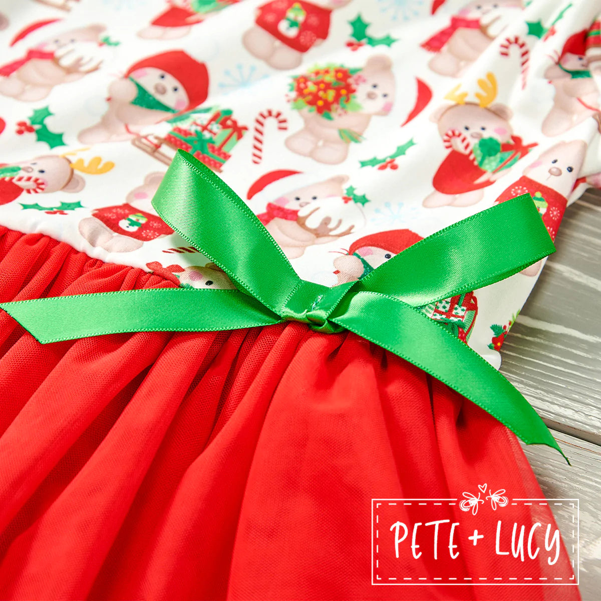 Pete + Lucy Christmas Bears Tulle