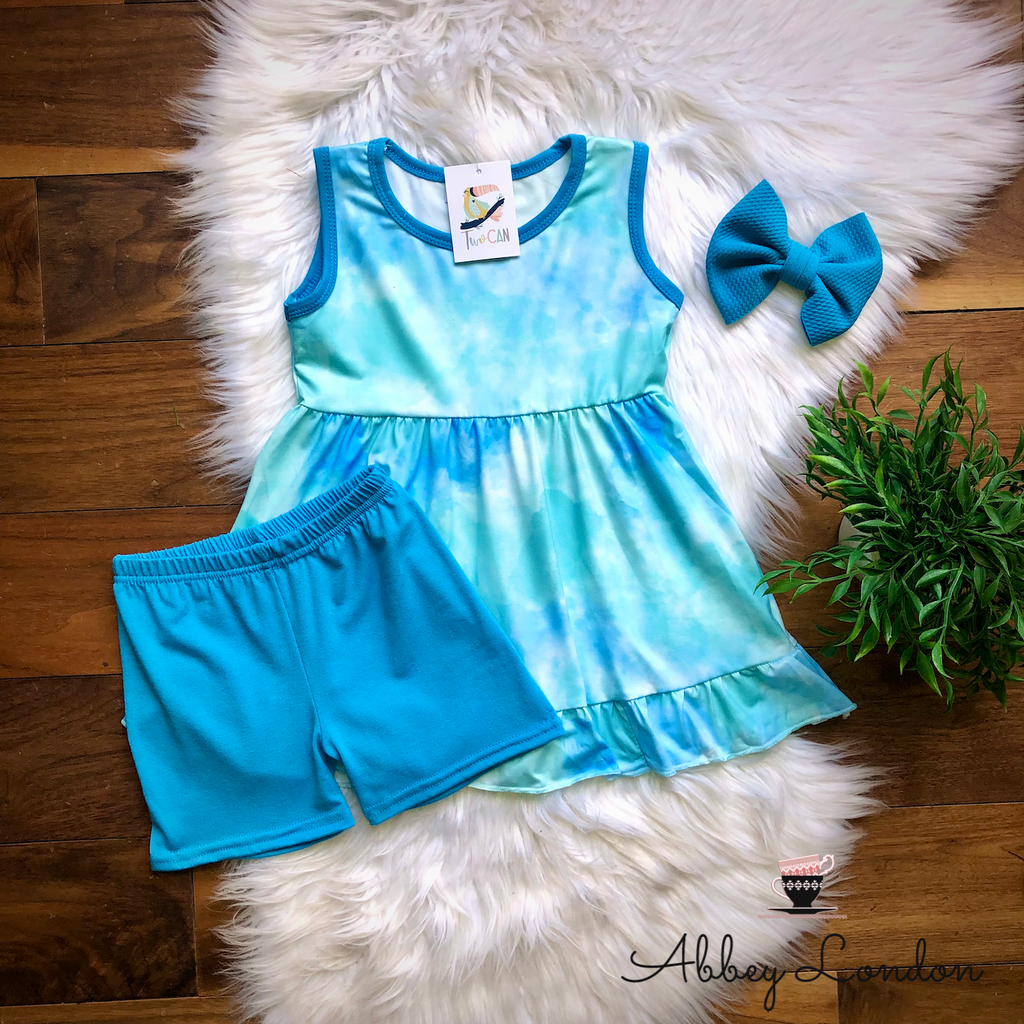 Ocean Tie Dye Short Set by TwoCan