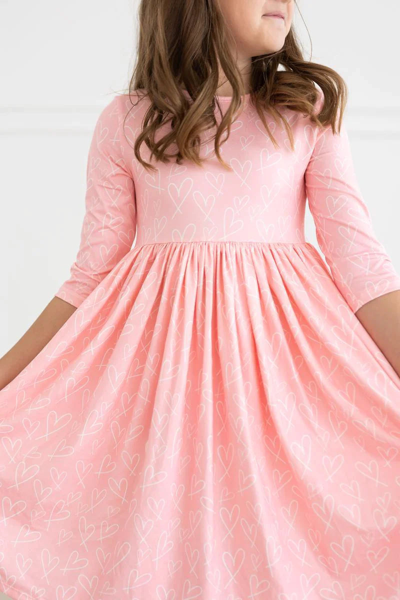 Feeling Pink Twirl Dress by Mila & Rose
