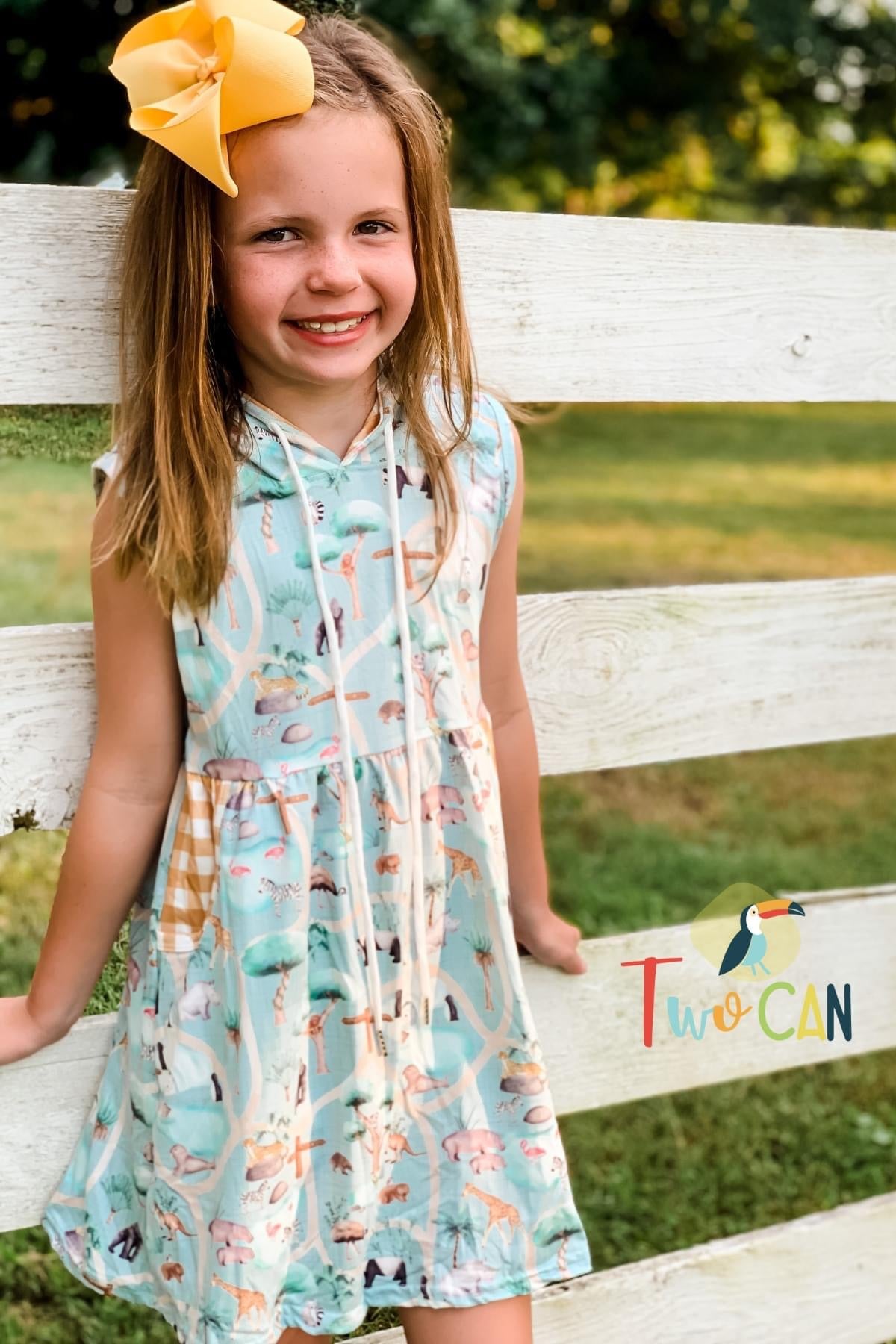 Zooin’ It Hooded Dress by TwoCan