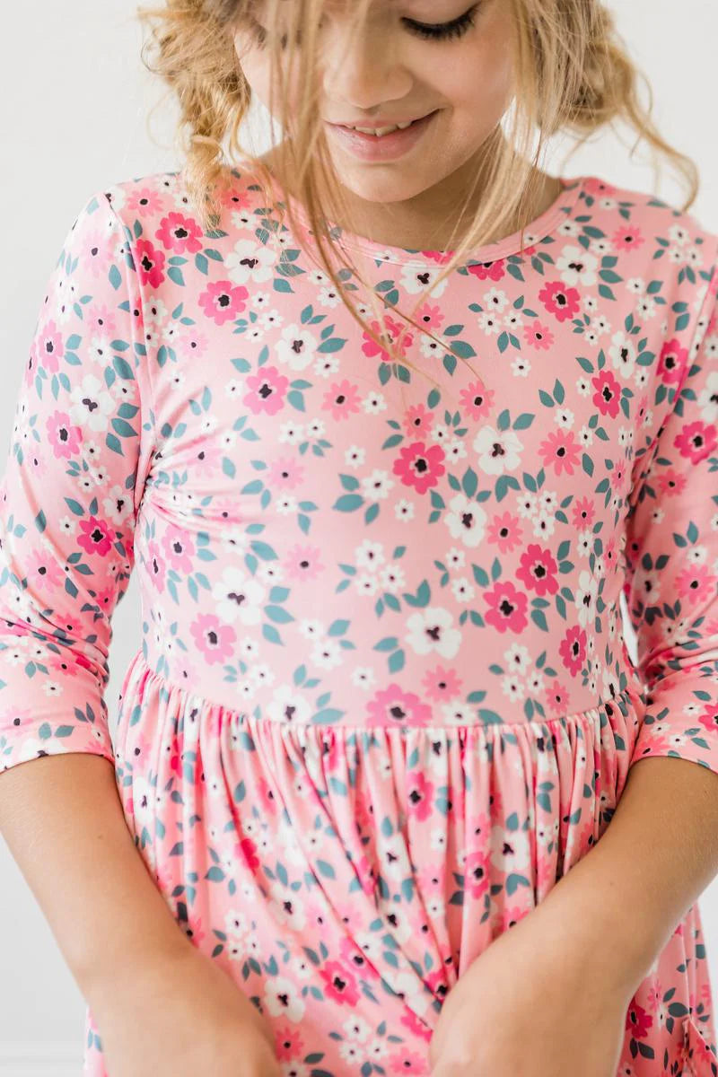 Azalea 3/4 Sleeve Pocket Twirl Dress by Mila & Rose