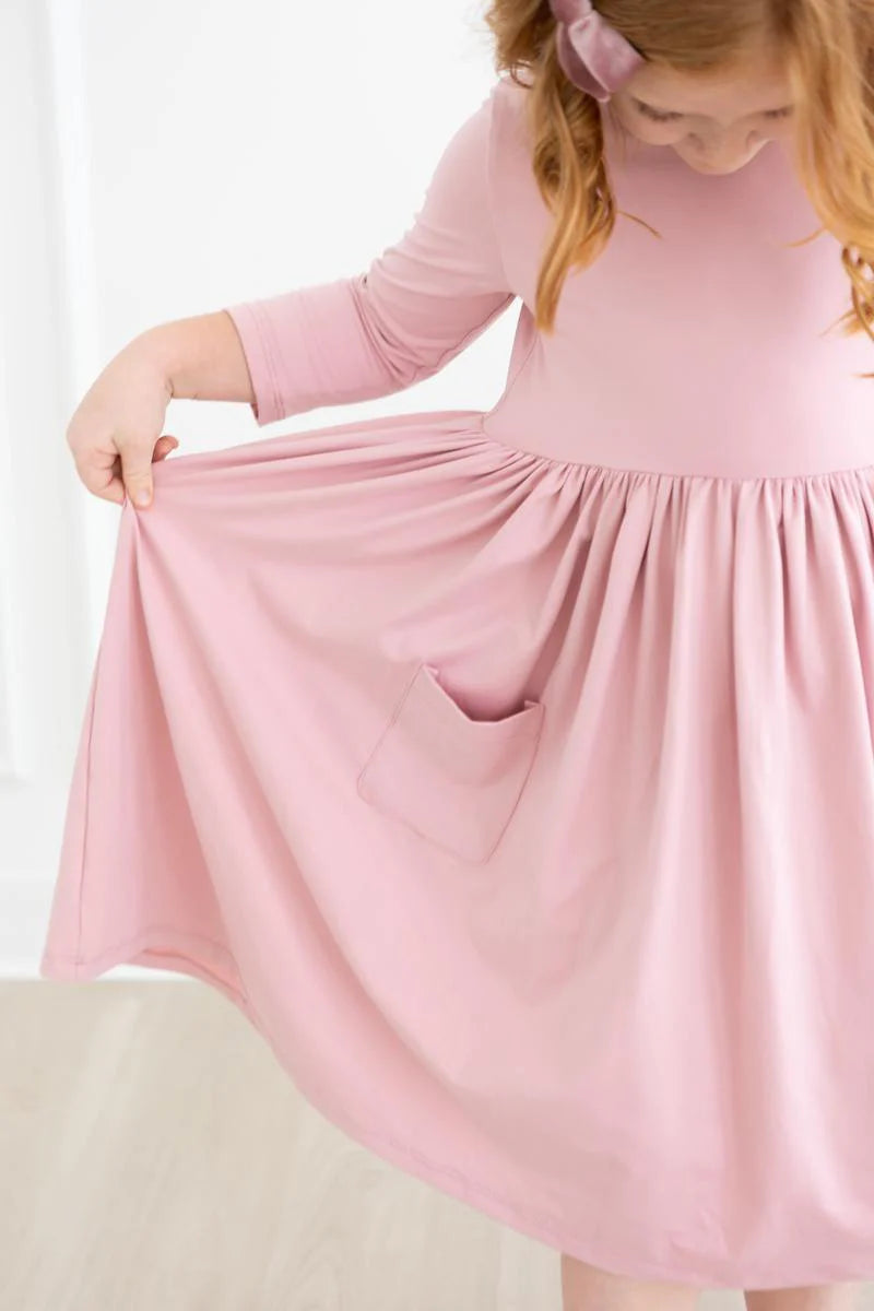 Vintage Pink Pocket Twirl Dress by Mila & Rose