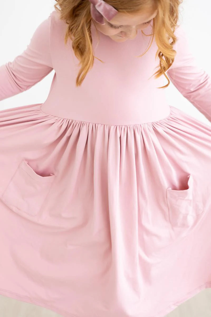 Vintage Pink Pocket Twirl Dress by Mila & Rose