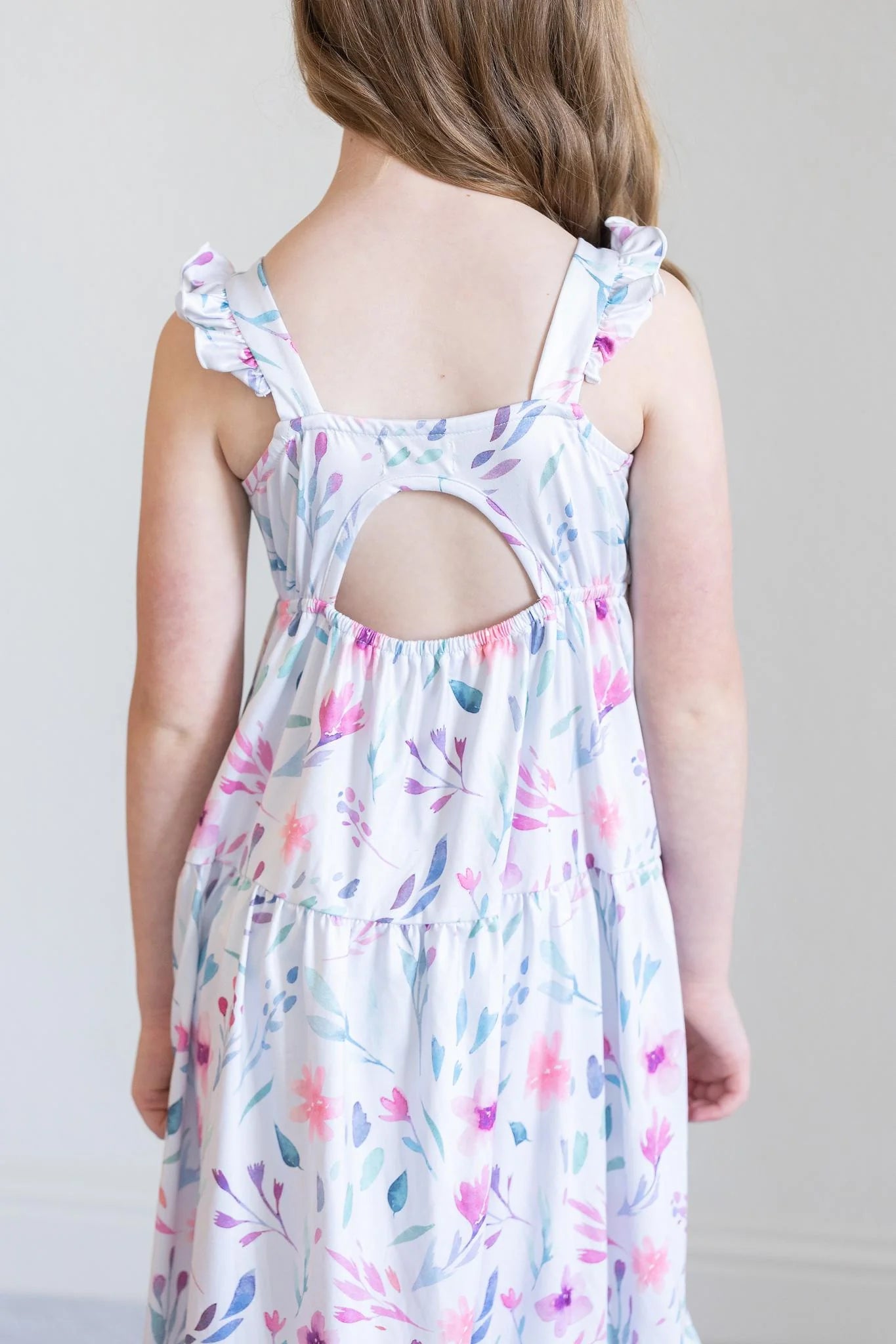 Pastel Wildflowers Ruffle Maxi Dress by Mila & Rose