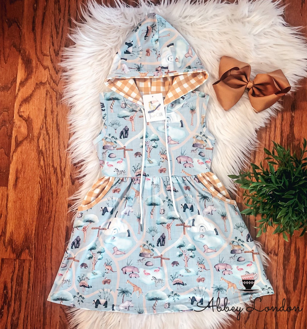 Zooin’ It Hooded Dress by TwoCan