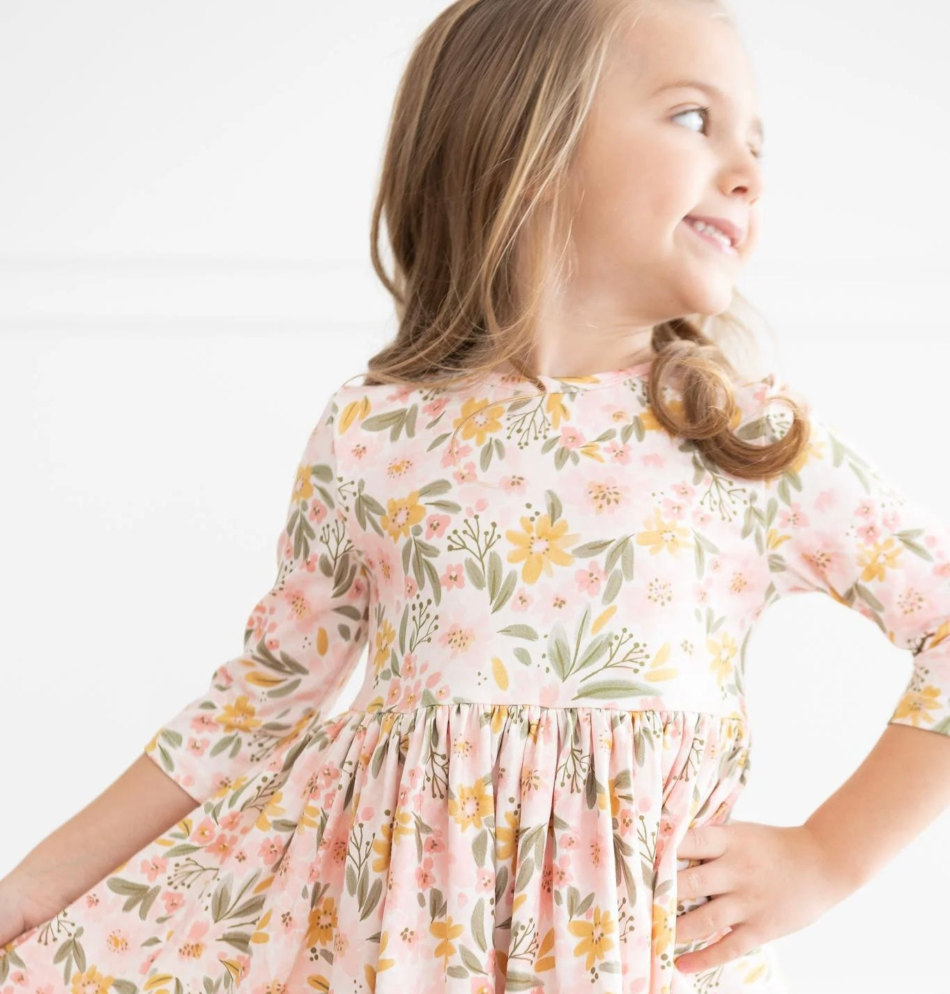Pretty Peachy Twirl Dress by Mila & Rose