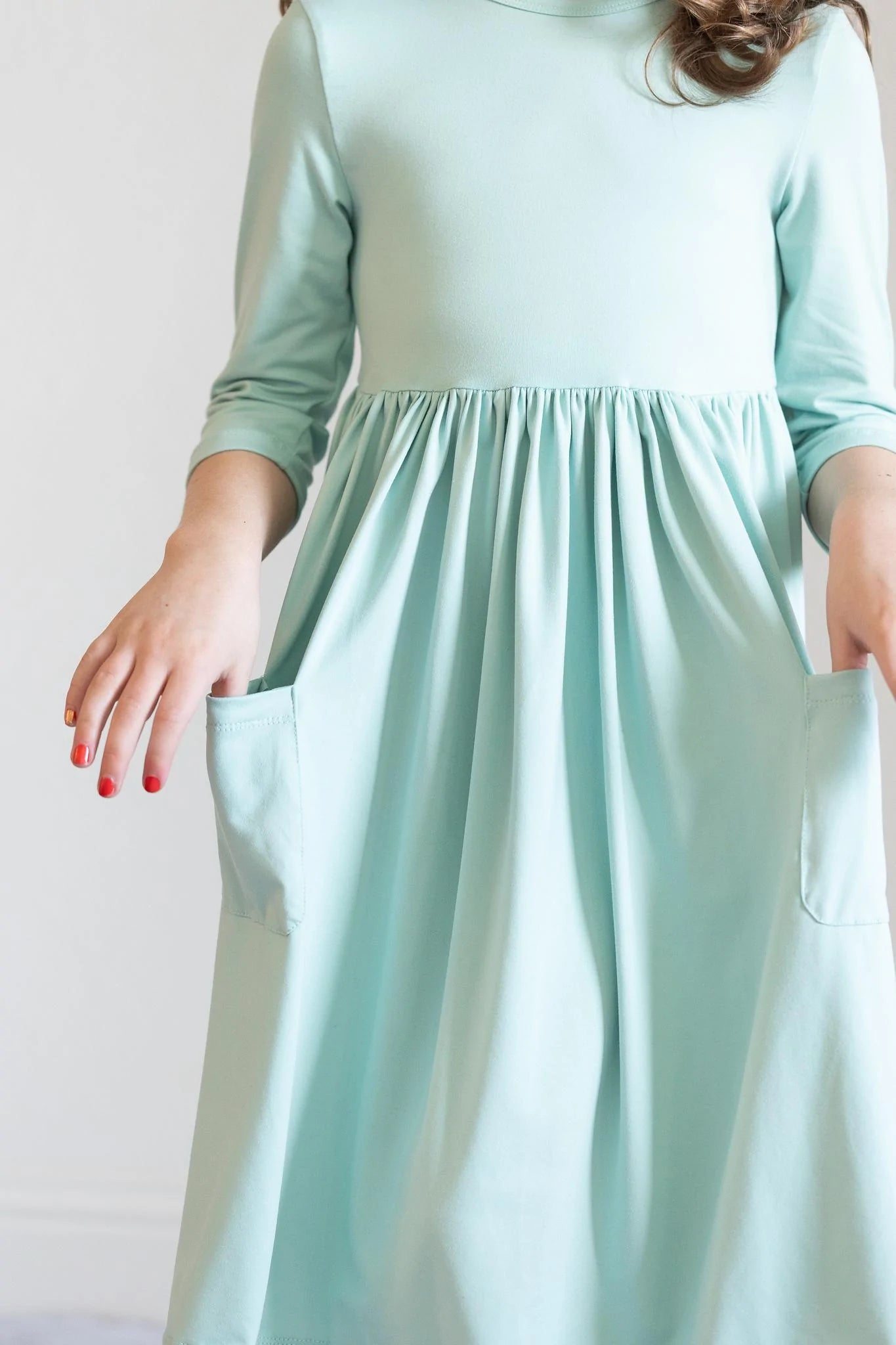 Sage Pocket Twirl Dress by Mila & Rose