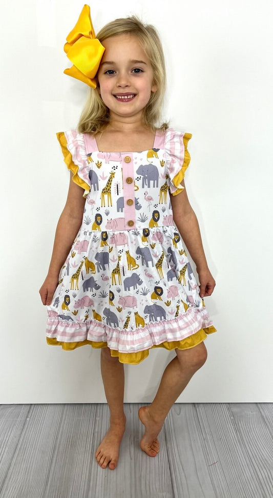 Zoo Days Dress by Clover Cottage