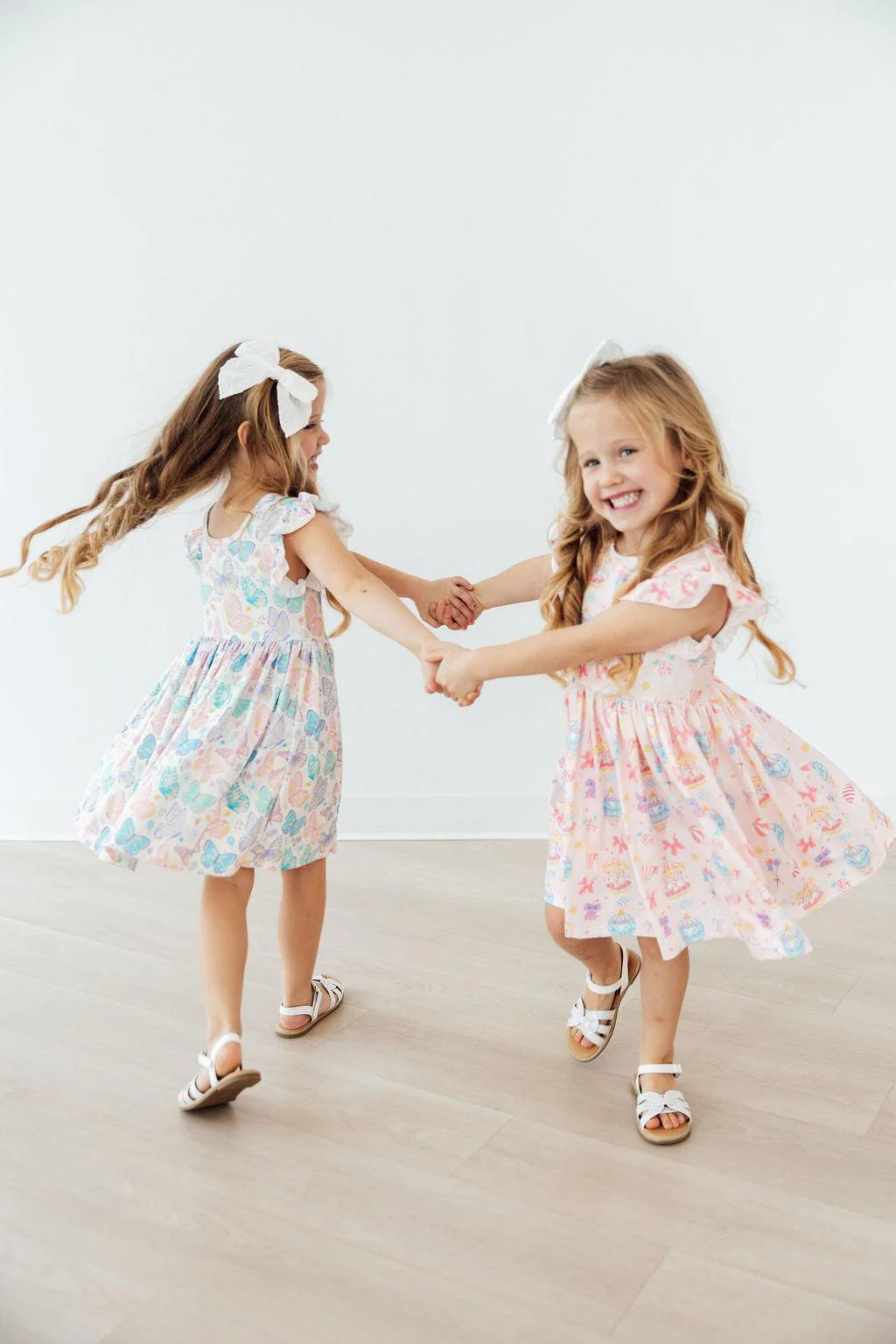 Off to the Circus Flutter Sleeve Twirl Dress by Mila & Rose