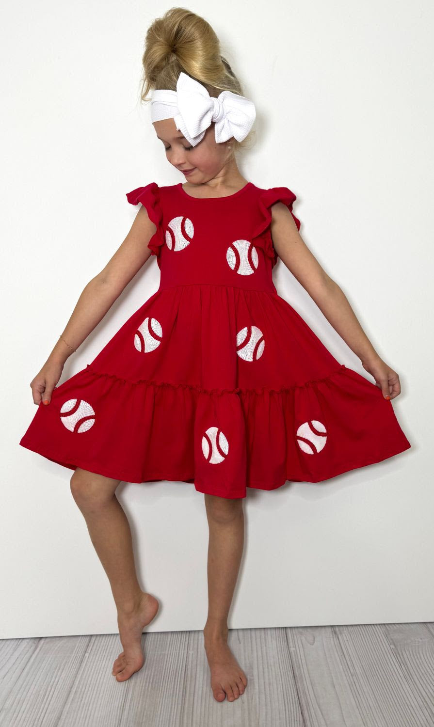 Baseball Sequin Dress by Clover Cottage