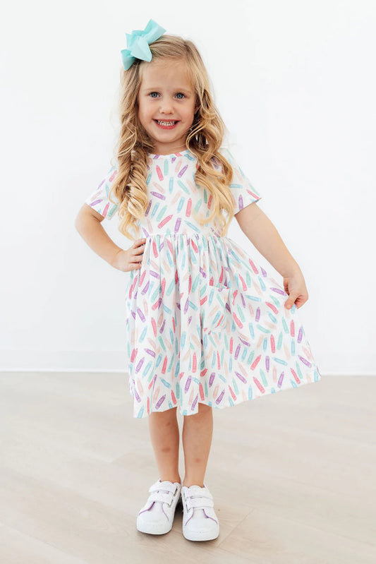 Color Crayons Pocket Twirl Dress by Mila & Rose