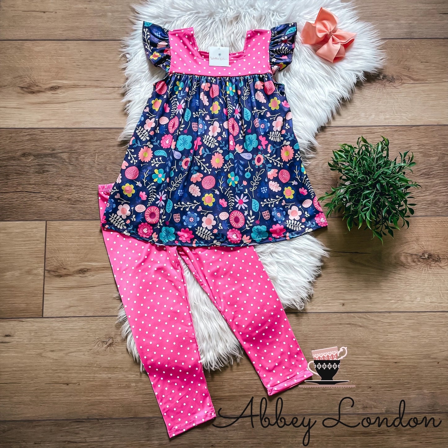 Bright Spring Floral Capri Set by Wellie Kate