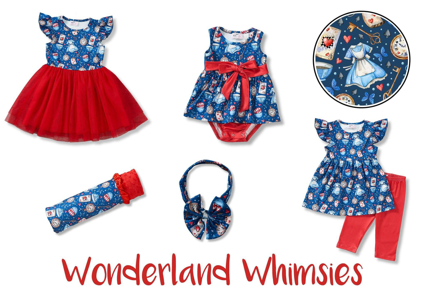 (Preorder) Wonderland Whimsies Girl’s Infant Romper by Pete + Lucy