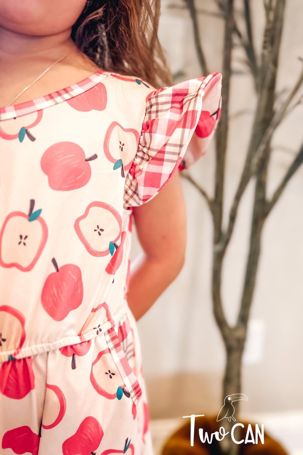 Back to School Apples Scoop Back Jumpsuit by TwoCan