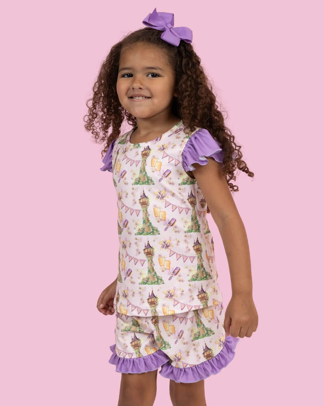 (Preorder) Let Your Hair Down Girl’s Loungewear Set by Pete + Lucy