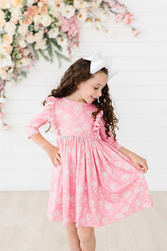 Dahlia Doodles Ruffle Twirl Dress by Mila & Rose
