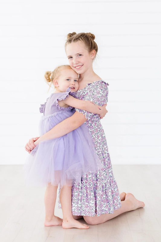 Lovely Lavender Smocked Ruffle Dress by Mila & Rose