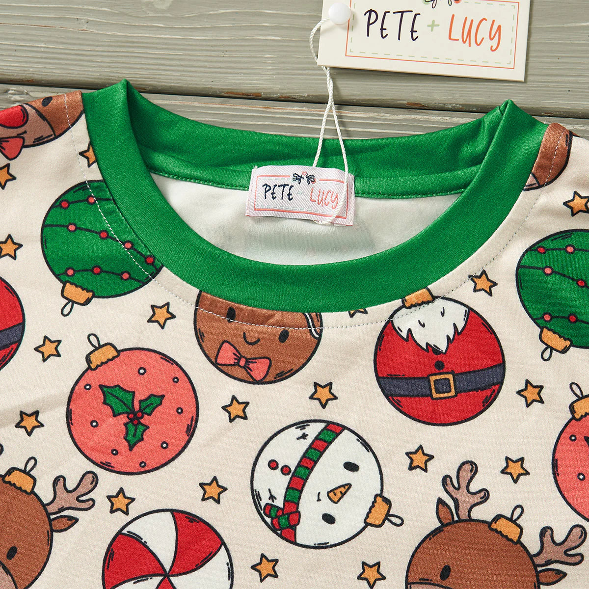 (Preorder) Christmas Ornaments Loungewear Set by Pete + Lucy