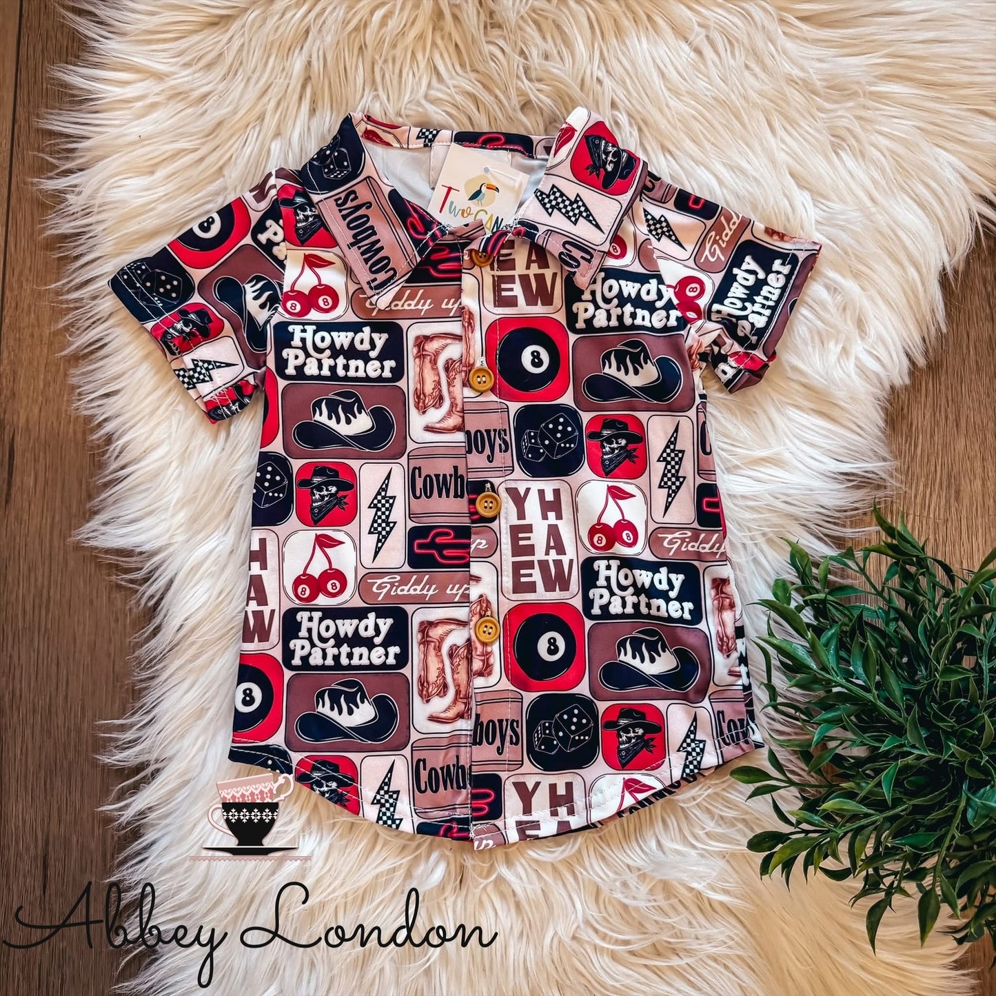 Howdy Partner Button Up Shirt by TwoCan