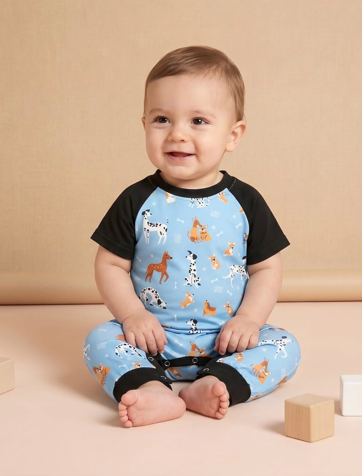 Playful Paws Boys’ Infant Romper by Pete + Lucy