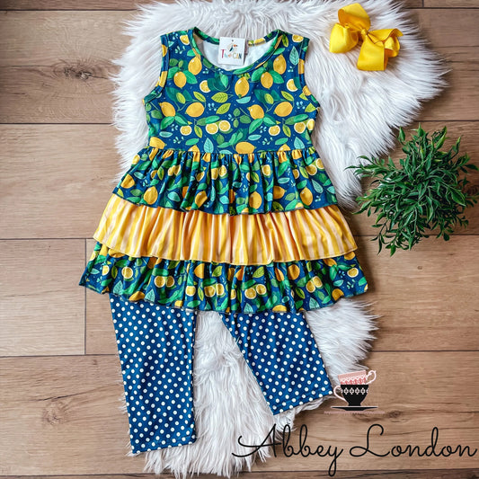 Lemons Capri Set by TwoCan