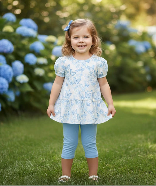 Vintage French Fairytale Capri Set (Blue) by Pete + Lucy