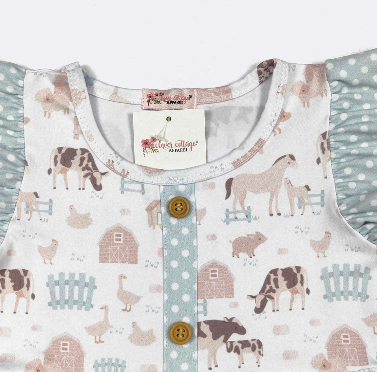 Barnyard Blue Dress by Clover Cottage
