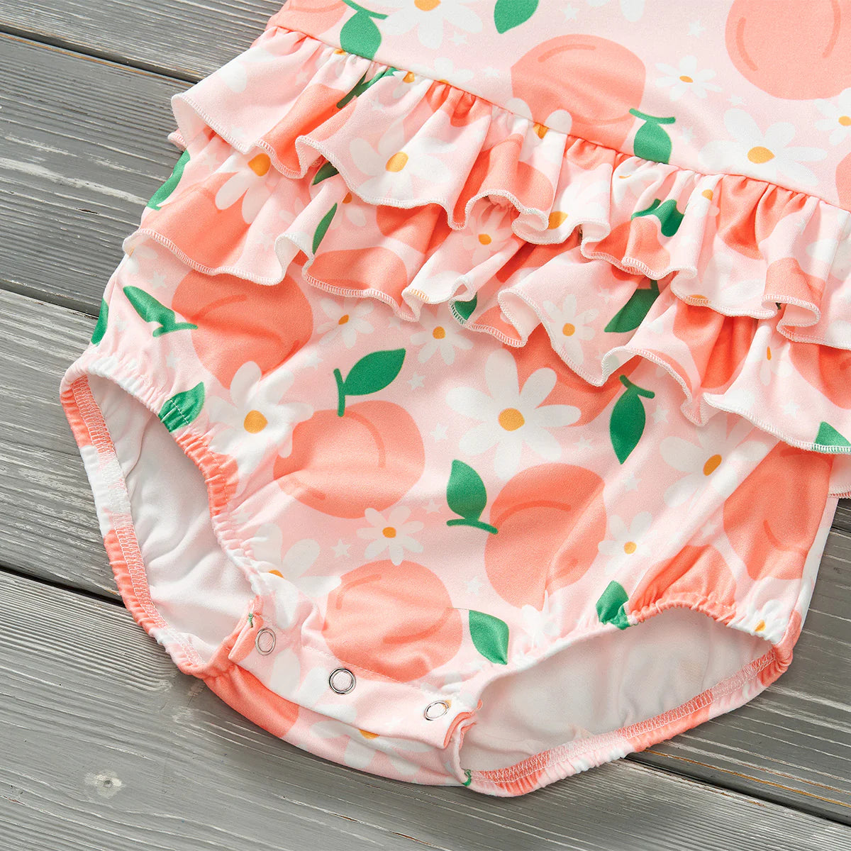 (Preorder) Peach Perfect Infant Romper by Pete + Lucy